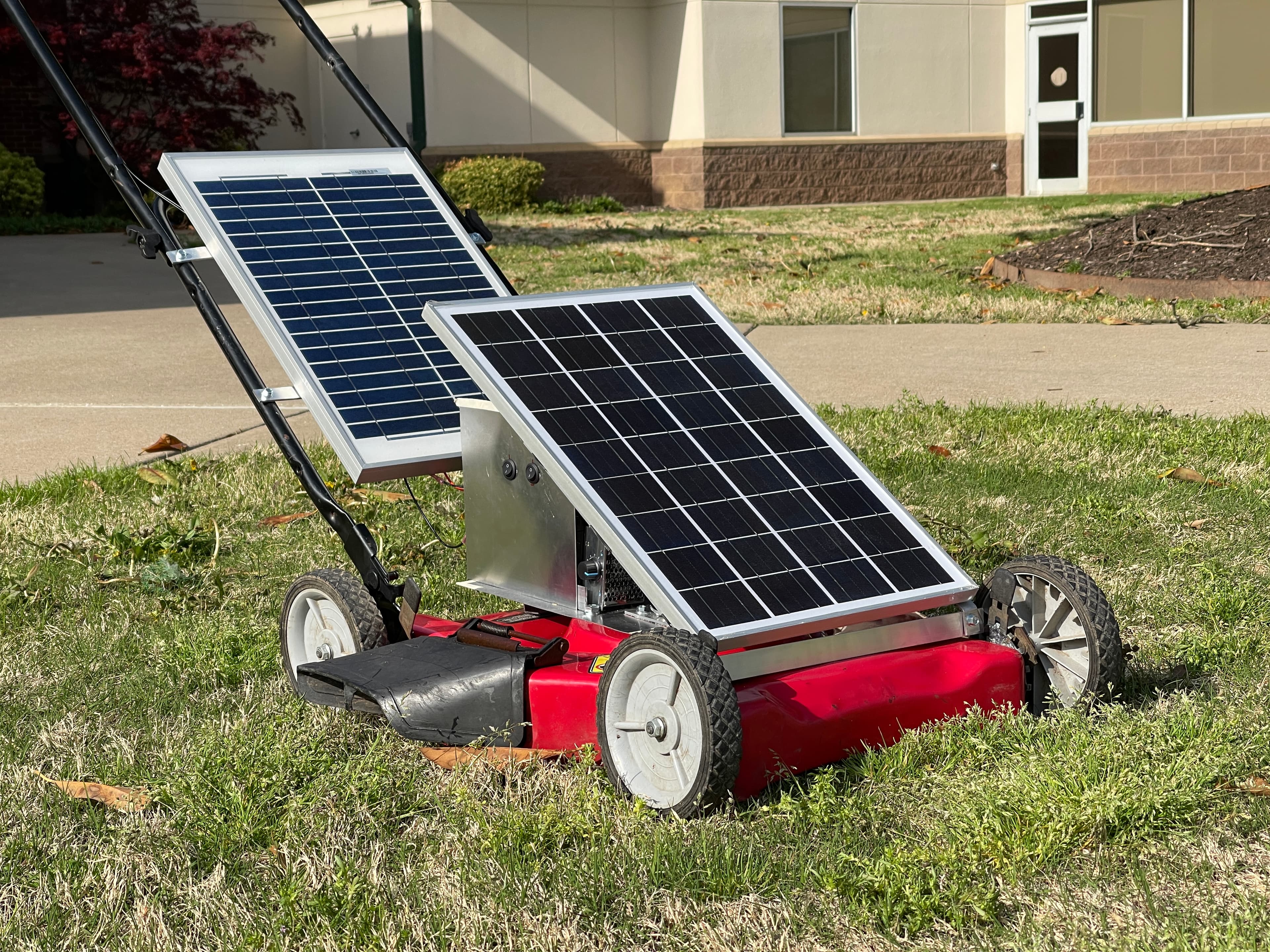 Solar powered lawnmower